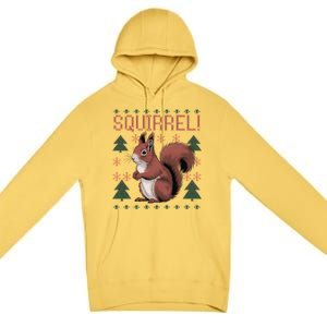 Cute Squirrel Ugly Xmas Pajama Squirrel Christmas Meaningful Gift Premium Pullover Hoodie