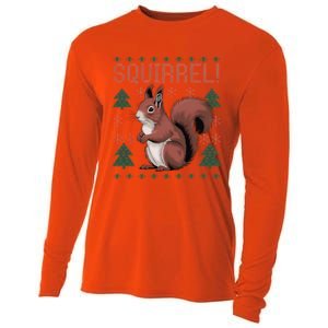 Cute Squirrel Ugly Xmas Pajama Squirrel Christmas Meaningful Gift Cooling Performance Long Sleeve Crew