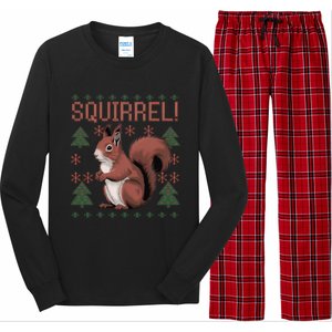 Cute Squirrel Ugly Xmas Pajama Squirrel Christmas Meaningful Gift Long Sleeve Pajama Set