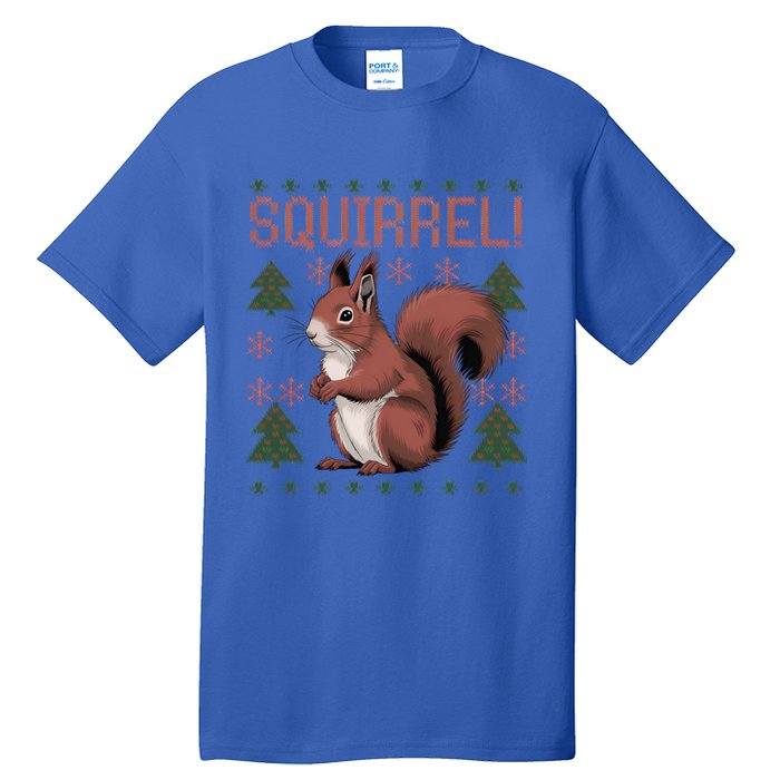 Cute Squirrel Ugly Xmas Pajama Squirrel Christmas Meaningful Gift Tall T-Shirt