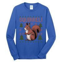 Cute Squirrel Ugly Xmas Pajama Squirrel Christmas Meaningful Gift Tall Long Sleeve T-Shirt