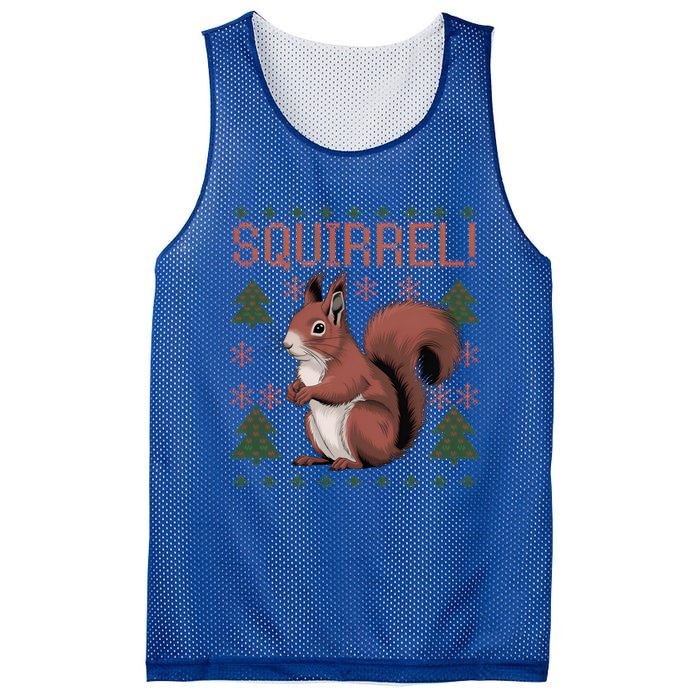 Cute Squirrel Ugly Xmas Pajama Squirrel Christmas Meaningful Gift Mesh Reversible Basketball Jersey Tank