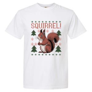 Cute Squirrel Ugly Xmas Pajama Squirrel Christmas Meaningful Gift Garment-Dyed Heavyweight T-Shirt