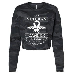 Cancer Survivor Veteran Chemotherapy Warrior Cropped Pullover Crew