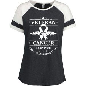 Cancer Survivor Veteran Chemotherapy Warrior Enza Ladies Jersey Colorblock Tee