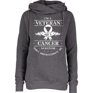 Cancer Survivor Veteran Chemotherapy Warrior Womens Funnel Neck Pullover Hood