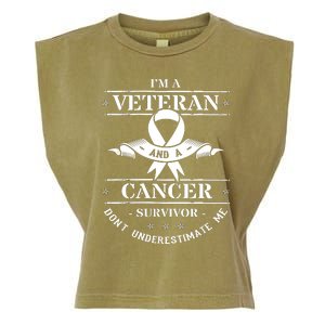 Cancer Survivor Veteran Chemotherapy Warrior Garment-Dyed Women's Muscle Tee