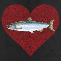 Coho Salmon Valentines Day Fish Love Fingerprint Meaningful Gift Cool Comfort Performance Bucket Hat