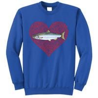 Coho Salmon Valentines Day Fish Love Fingerprint Meaningful Gift Sweatshirt