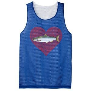 Coho Salmon Valentines Day Fish Love Fingerprint Meaningful Gift Mesh Reversible Basketball Jersey Tank