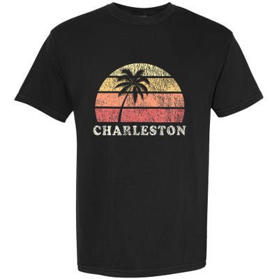 Charleston Sc Vintage 70s Retro Throwback Design Garment-Dyed Heavyweight T-Shirt