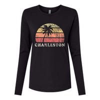 Charleston Sc Vintage 70s Retro Throwback Design Womens Cotton Relaxed Long Sleeve T-Shirt