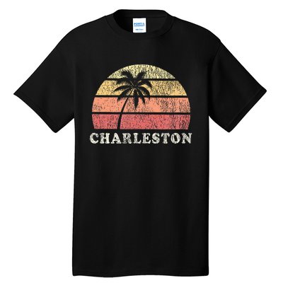 Charleston Sc Vintage 70s Retro Throwback Design Tall T-Shirt