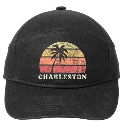 Charleston Sc Vintage 70s Retro Throwback Design 7-Panel Snapback Hat