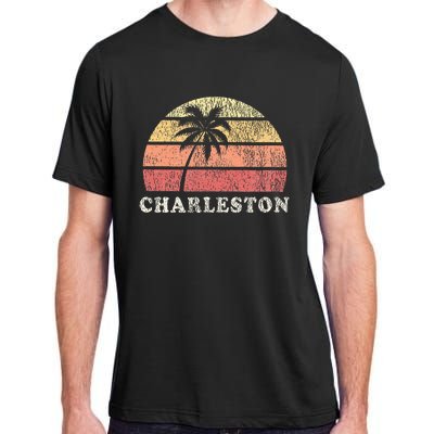 Charleston Sc Vintage 70s Retro Throwback Design Adult ChromaSoft Performance T-Shirt