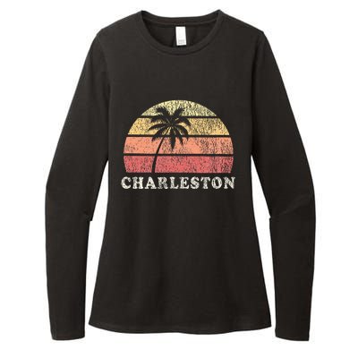 Charleston Sc Vintage 70s Retro Throwback Design Womens CVC Long Sleeve Shirt