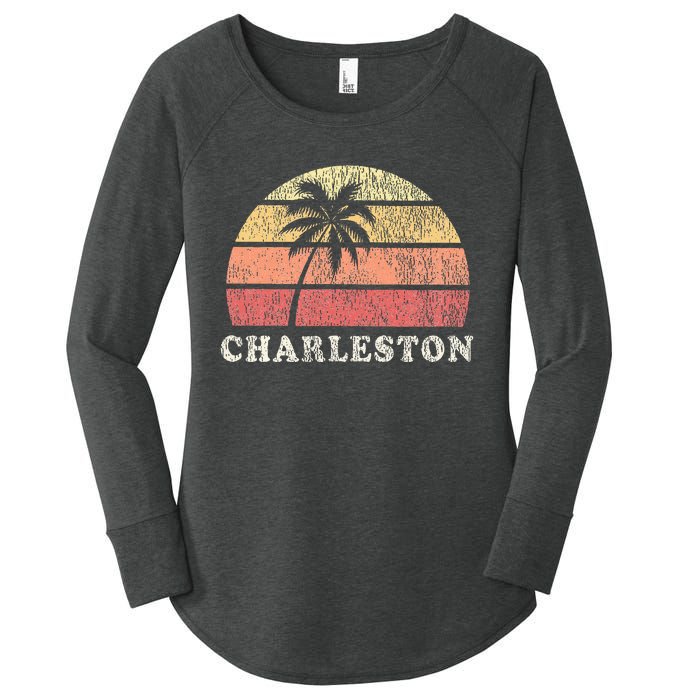 Charleston Sc Vintage 70s Retro Throwback Design Women's Perfect Tri Tunic Long Sleeve Shirt