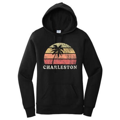 Charleston Sc Vintage 70s Retro Throwback Design Women's Pullover Hoodie