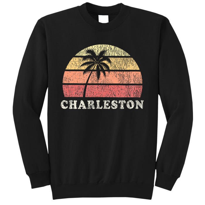 Charleston Sc Vintage 70s Retro Throwback Design Tall Sweatshirt