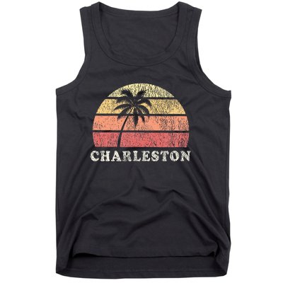 Charleston Sc Vintage 70s Retro Throwback Design Tank Top