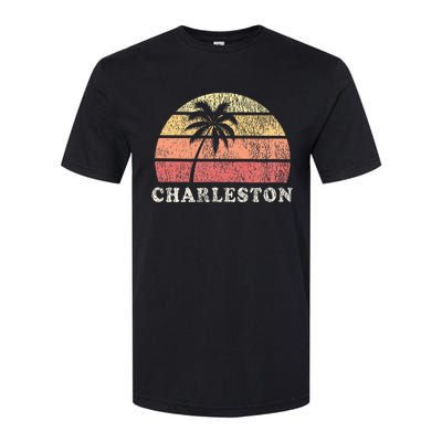 Charleston Sc Vintage 70s Retro Throwback Design Softstyle CVC T-Shirt