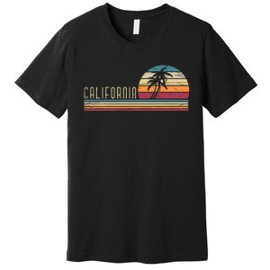 Cali Summer Vacation Ca Palm Trees Usa Retro California Premium T-Shirt