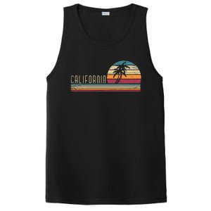 Cali Summer Vacation Ca Palm Trees Usa Retro California PosiCharge Competitor Tank