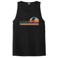 Cali Summer Vacation Ca Palm Trees Usa Retro California PosiCharge Competitor Tank