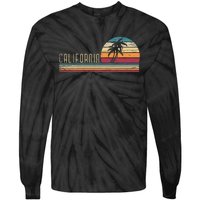 Cali Summer Vacation Ca Palm Trees Usa Retro California Tie-Dye Long Sleeve Shirt