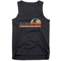 Cali Summer Vacation Ca Palm Trees Usa Retro California Tank Top