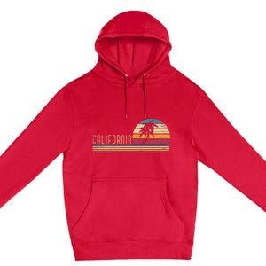 Cali Summer Vacation Ca Palm Trees Usa Retro California Premium Pullover Hoodie