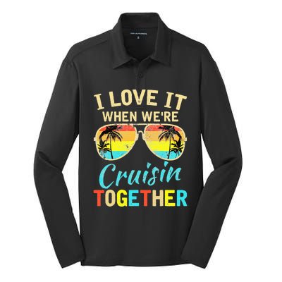 Cruise Ship Vacation Friends Buddies Couples I Love It Silk Touch Performance Long Sleeve Polo