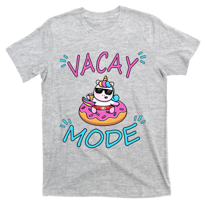 Cute Summer Vacay Mode Beach Mode Unicorn Cruise T-Shirt