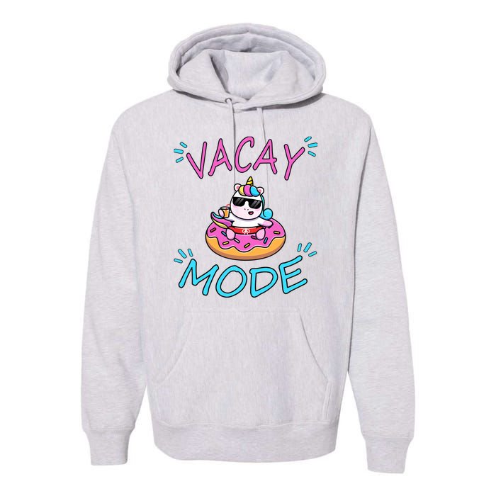 Cute Summer Vacay Mode Beach Mode Unicorn Cruise Premium Hoodie