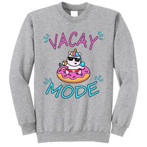 Cute Summer Vacay Mode Beach Mode Unicorn Cruise Tall Sweatshirt