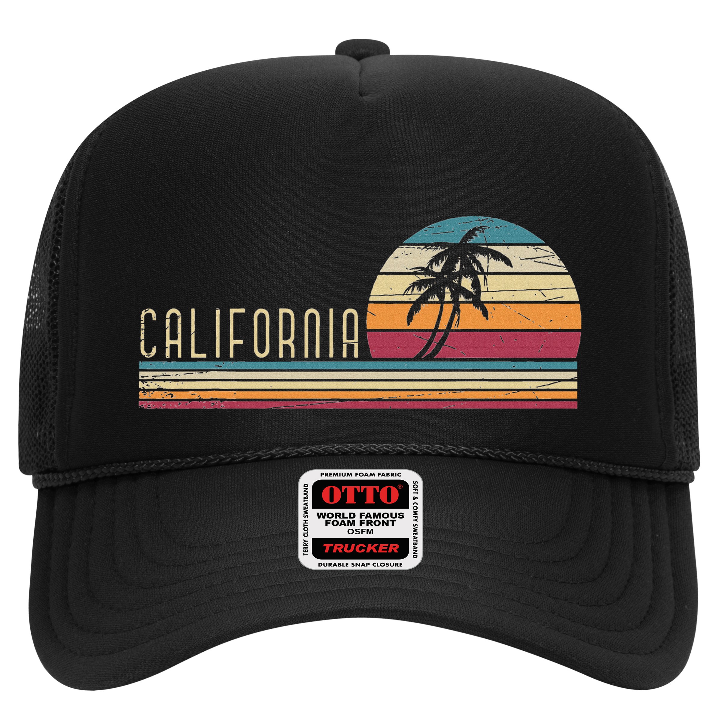 Cali Summer Vacation Ca Palm Trees Usa Retro California Hat