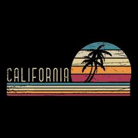 Cali Summer Vacation Ca Palm Trees Usa Retro California Womens T-Shirt