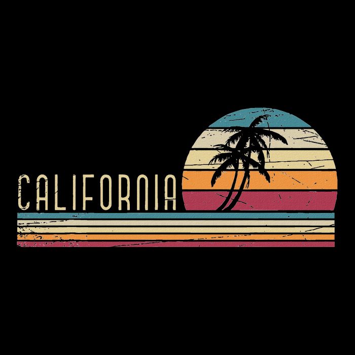 Cali Summer Vacation Ca Palm Trees Usa Retro California Womens T-Shirt
