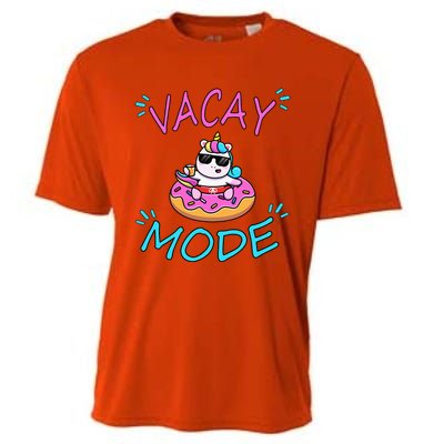 Cute Summer Vacay Mode Beach Mode Unicorn Cruise Cooling Performance Crew T-Shirt