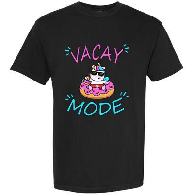 Cute Summer Vacay Mode Beach Mode Unicorn Cruise Garment-Dyed Heavyweight T-Shirt