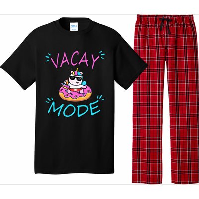 Cute Summer Vacay Mode Beach Mode Unicorn Cruise Pajama Set