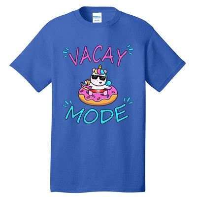 Cute Summer Vacay Mode Beach Mode Unicorn Cruise Tall T-Shirt