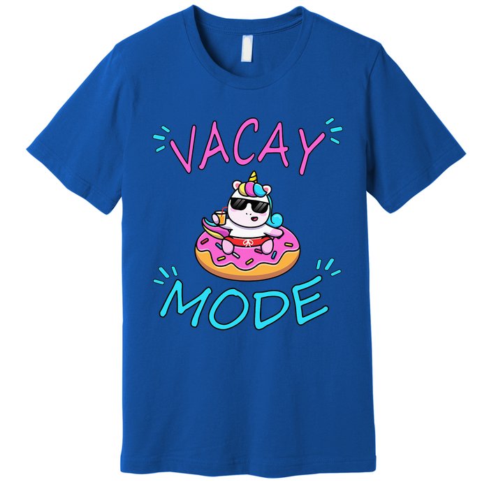 Cute Summer Vacay Mode Beach Mode Unicorn Cruise Premium T-Shirt