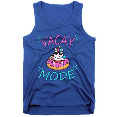 Cute Summer Vacay Mode Beach Mode Unicorn Cruise Tank Top