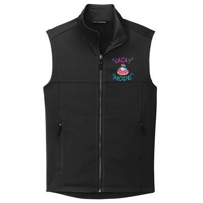 Cute Summer Vacay Mode Beach Mode Unicorn Cruise Collective Smooth Fleece Vest