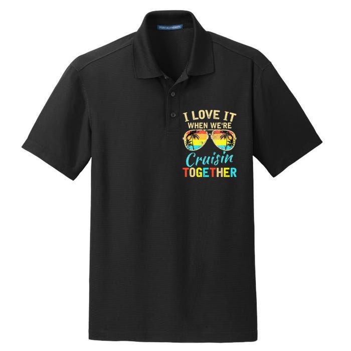 Cruise Ship Vacation Friends Buddies Couples Girl I Love It Dry Zone Grid Polo