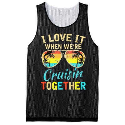 Cruise Ship Vacation Friends Buddies Couples Girl I Love It Mesh Reversible Basketball Jersey Tank