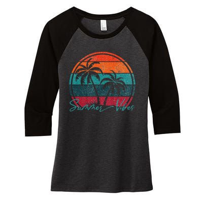 Cute Summer Vibes Fun And Bright Women's Tri-Blend 3/4-Sleeve Raglan Shirt