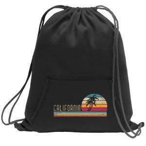 Cali Summer Vacation Ca Palm Trees Usa Retro California Sweatshirt Cinch Pack Bag