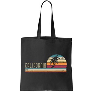 Cali Summer Vacation Ca Palm Trees Usa Retro California Tote Bag